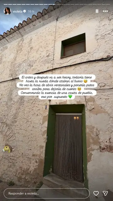 Violeta Mangriñán explicando la noticia vía historias Violeta Mangriñán explicando la noticia vía historias