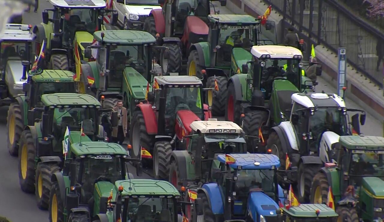 Imagen de archivo de una tractorada