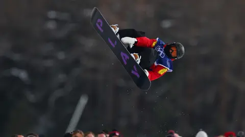 Queralt Castellet, en acción en Livigno Queralt Castellet, en acción en Livigno