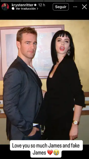 Krysten Ritter y James Van Der Beek Krysten Ritter y James Van Der Beek