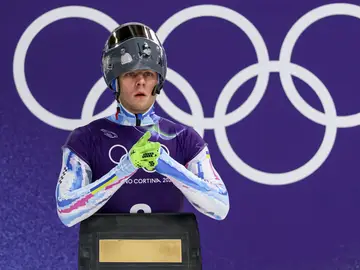 Vladyslav Heraskevych, en un entrenamiento en Cortina d'Ampezzo Vladyslav Heraskevych, en un entrenamiento en Cortina d'Ampezzo