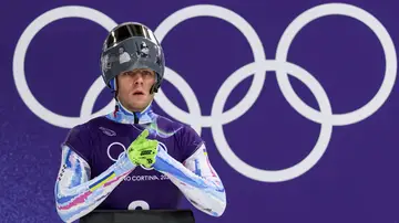 Vladyslav Heraskevych, en un entrenamiento en Cortina d'Ampezzo Vladyslav Heraskevych, en un entrenamiento en Cortina d'Ampezzo