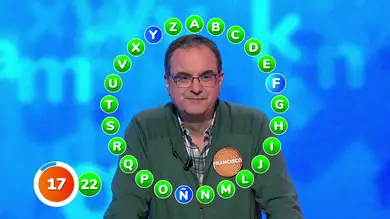 ¡Una primera vuelta de 22 aciertos! Francisco se planta y lanza un órdago a Alejandro en El Rosco ¡Una primera vuelta de 22 aciertos! Francisco se planta y lanza un órdago a Alejandro en El Rosco