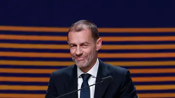 Aleksander Ceferin, en el 50º Congreso ordinario de la UEFA en Bruselas Aleksander Ceferin, en el 50º Congreso ordinario de la UEFA en Bruselas