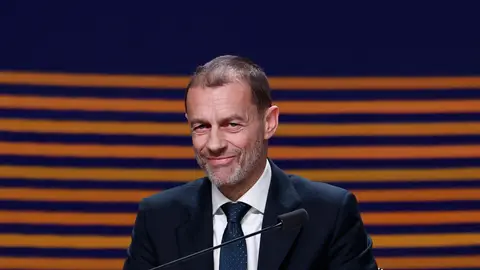 Aleksander Ceferin, en el 50º Congreso ordinario de la UEFA en Bruselas Aleksander Ceferin, en el 50º Congreso ordinario de la UEFA en Bruselas