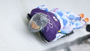 Vladyslav Heraskevych, en un entrenamiento previo a la competici&oacute;n en los JJOO