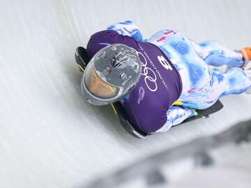 Vladyslav Heraskevych, en un entrenamiento previo a la competici&oacute;n en los JJOO