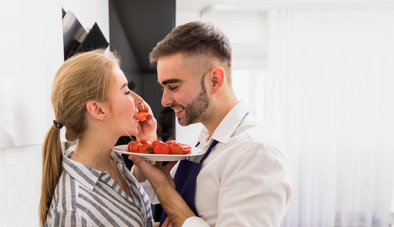 Momento romántico en pareja