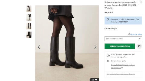 Botas negras sin cierre 