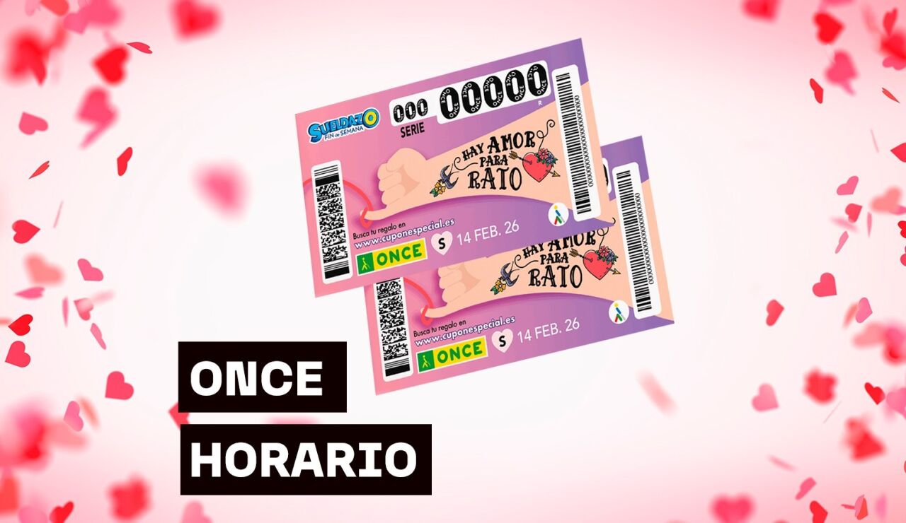 Horario y d&oacute;nde ver el Sorteo del Cup&oacute;n Extra de San Valent&iacute;n de la ONCE