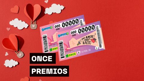 Premios del Sorteo del Cup&oacute;n Extra de San Valent&iacute;n de la ONCE