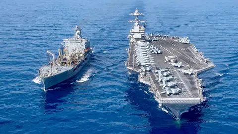 El portaviones más grande del mundo, el USS Gerald R. Ford, pone rumbo a Oriente Medio El portaviones más grande del mundo, el USS Gerald R. Ford, pone rumbo a Oriente Medio