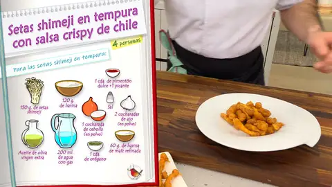 Ingredientes Setas shimeji en tempura Ingredientes Setas shimeji en tempura