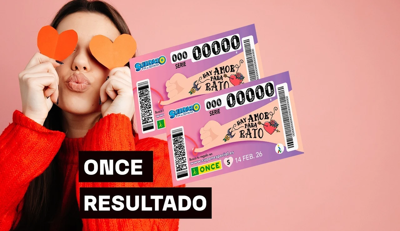 Sorteo de San Valentín de la ONCE hoy, en directo: Comprobar cupón de este sábado 14 de febrero
