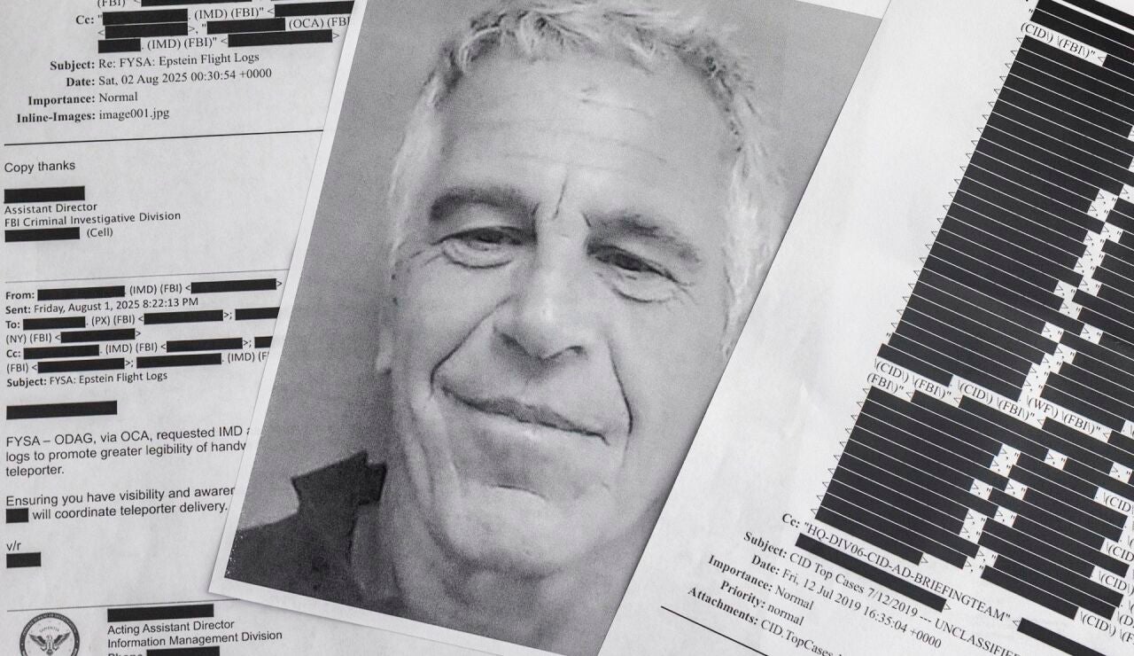 Imagen de los archivos de Jeffrey Epstein liberados por autoridades en Estados Unidos