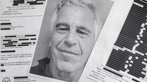 Imagen de los archivos de Jeffrey Epstein liberados por autoridades en Estados Unidos