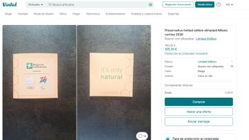 Anuncio de los preservativos en una conocida plataforma de segunda mano