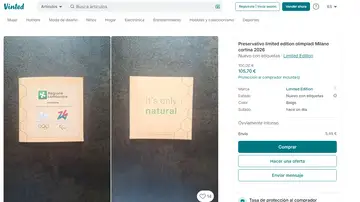 Anuncio de los preservativos en una conocida plataforma de segunda mano Anuncio de los preservativos en una conocida plataforma de segunda mano