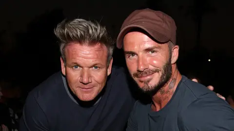 Gordon Ramsay y David Beckham en 2016 Gordon Ramsay y David Beckham en 2016