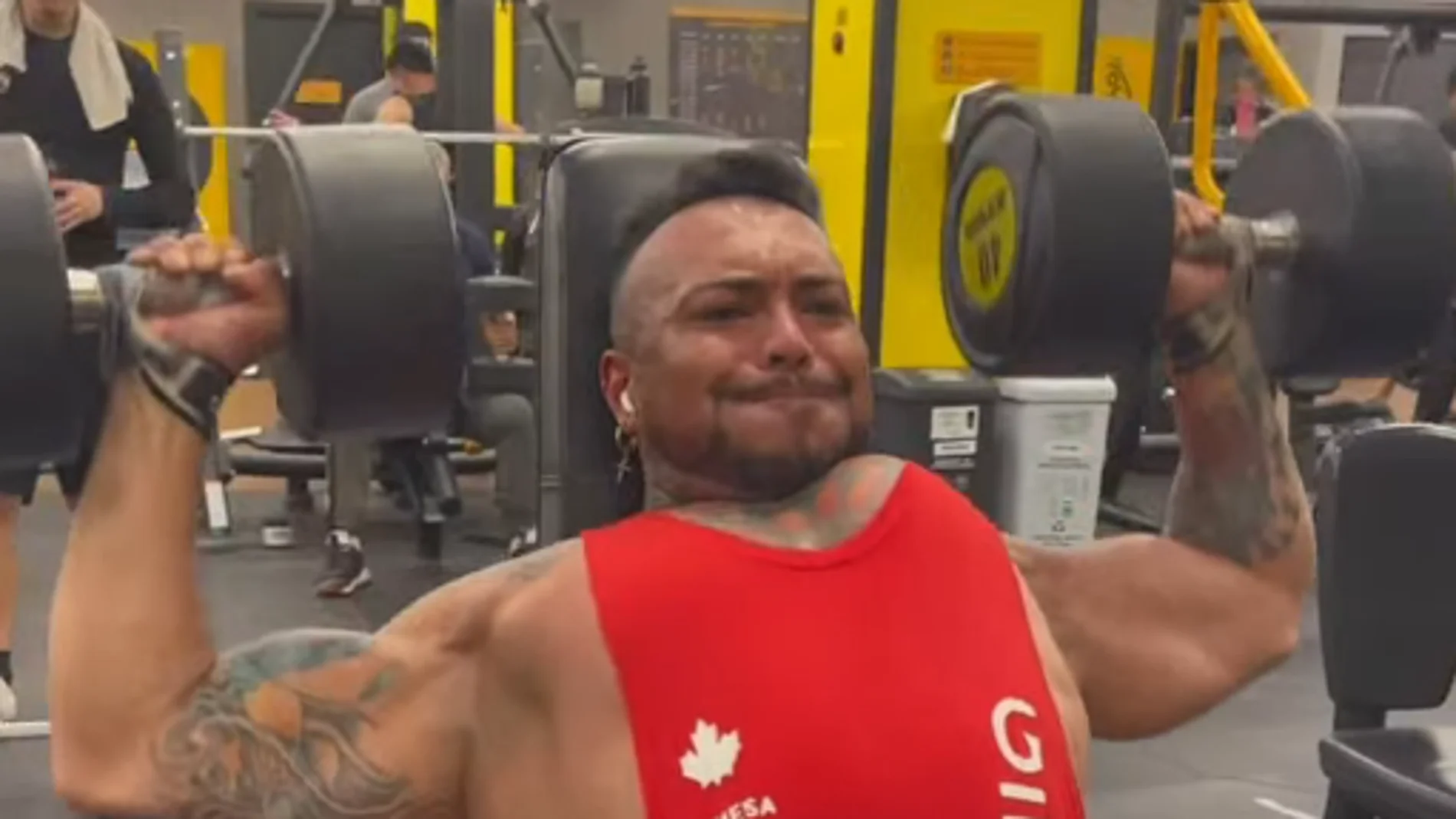 Imagen del culturista entrenando Imagen del culturista entrenando