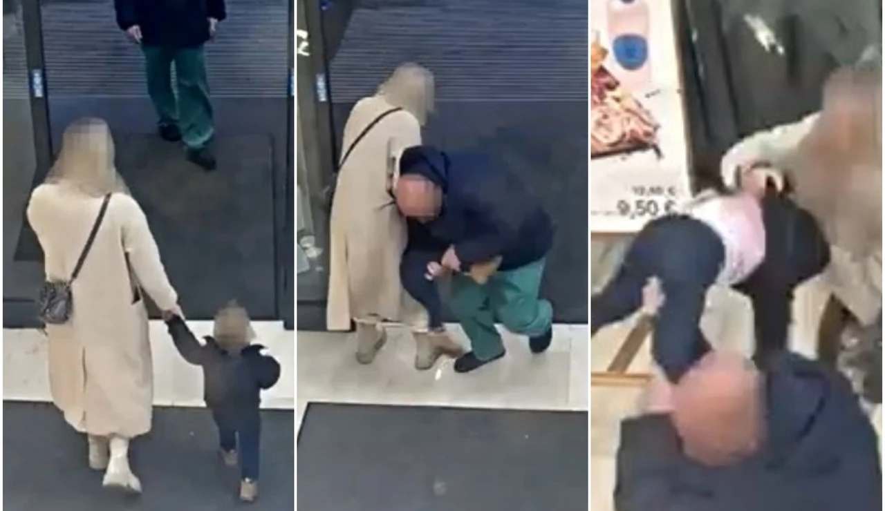 Imágenes del momento del intento de secuestro de una menor en Italia