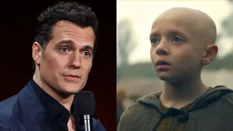 Henry Cavill y Egg, de El caballero de los Siete Reinos Henry Cavill y Egg, de El caballero de los Siete Reinos