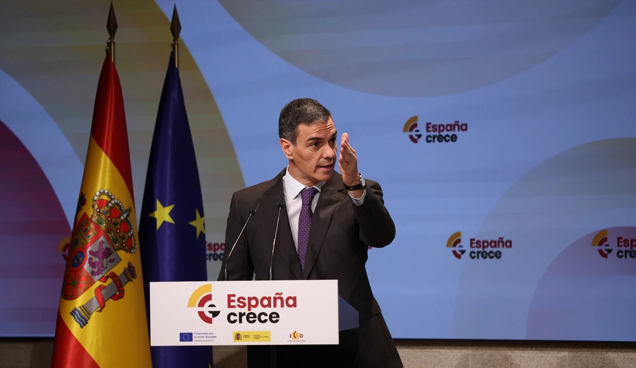 Pedro Sánchez en la presentación de España Crece