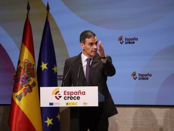 Pedro S&aacute;nchez en la presentaci&oacute;n de Espa&ntilde;a Crece