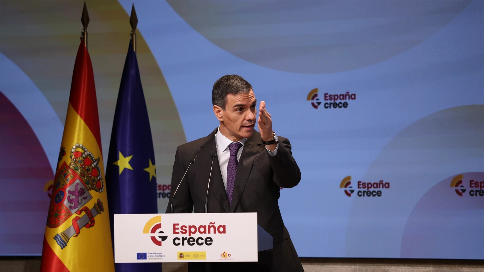 Pedro Sánchez en la presentación de España Crece Pedro Sánchez en la presentación de España Crece