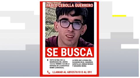 Se busca a un joven desaparecido.