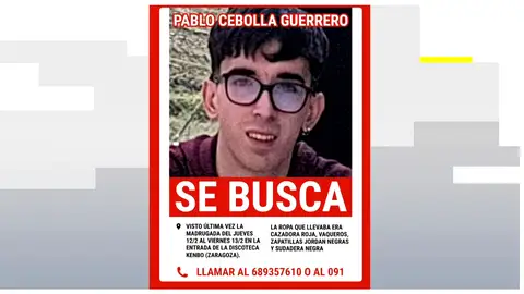 Se busca a un joven desaparecido. Se busca a un joven desaparecido.