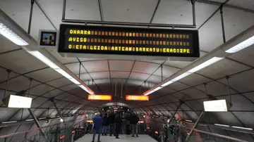 Imagen de archivo del metro de Bilbao Imagen de archivo del metro de Bilbao