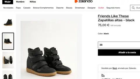 Zapatillas con cuña interior Zapatillas con cuña interior