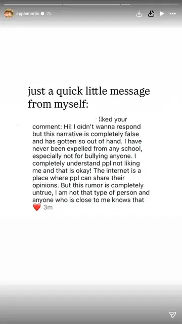 Apple Martin vía historias de Instagram Apple Martin vía historias de Instagram