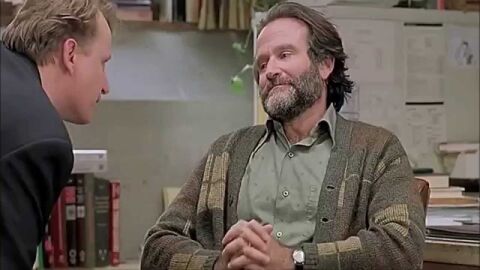 Robin Williams y Stellan Skarsgård en El indomable Will Hunting