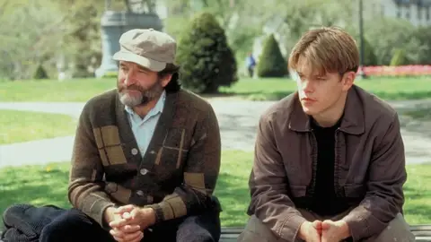 Robin Williams y Matt Damon en El indomable Will Hunting Robin Williams y Matt Damon en El indomable Will Hunting