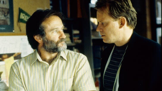 Robin Williams y Stellan Skarsg&aring;rd en El Indomable Will Hunting