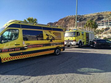 Los servicios de emergencias en el lugar del hallazgo