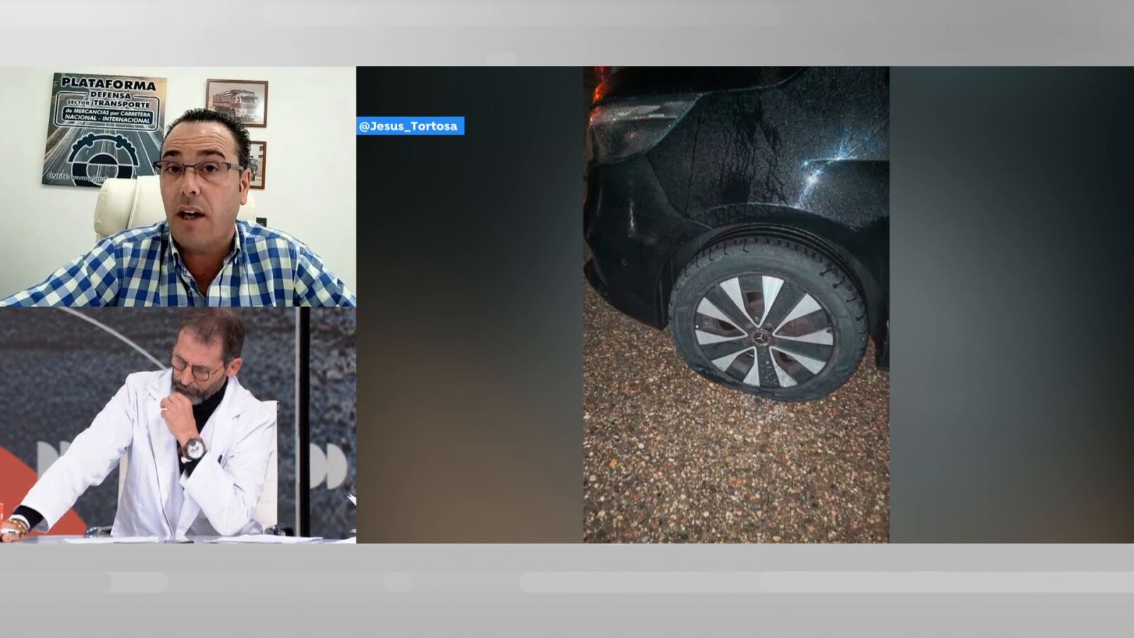 La queja de un camionero tras 25 reventones en una carretera la misma noche: 