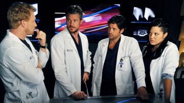 Kevin McKidd, Eric Dane, Patrick Dempsey y Sara Ram&iacute;rez en Anatom&iacute;a de Grey