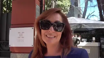 Chayo Mohedano con la prensa Chayo Mohedano con la prensa