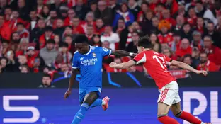 Vinicius durante el Benfica-Real Madrid de la Champions Vinicius durante el Benfica-Real Madrid de la Champions