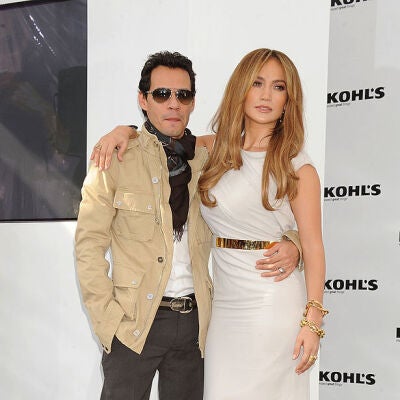 Jennifer Lopez y Marc Anthony cuando eran pareja