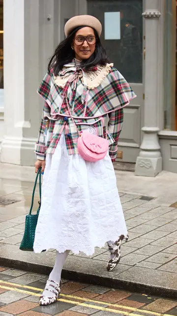 Look con chaqueta de cuadros Look con chaqueta de cuadros