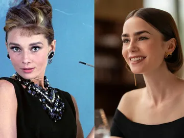 Audrey Hepburn y Lily Collins Audrey Hepburn y Lily Collins