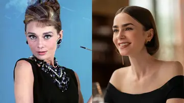 Audrey Hepburn y Lily Collins Audrey Hepburn y Lily Collins