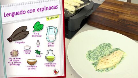 Ingredientes pescado con espinacas