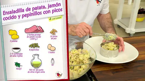 Ingredientes Ensaladilla de patata, jamón cocido y pepinillos Ingredientes Ensaladilla de patata, jamón cocido y pepinillos