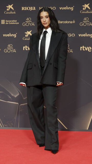 María Pedraza, con traje de Mango