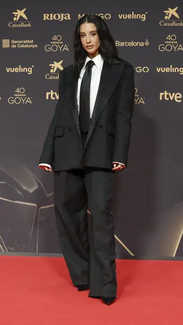 María Pedraza, con traje de Mango María Pedraza, con traje de Mango